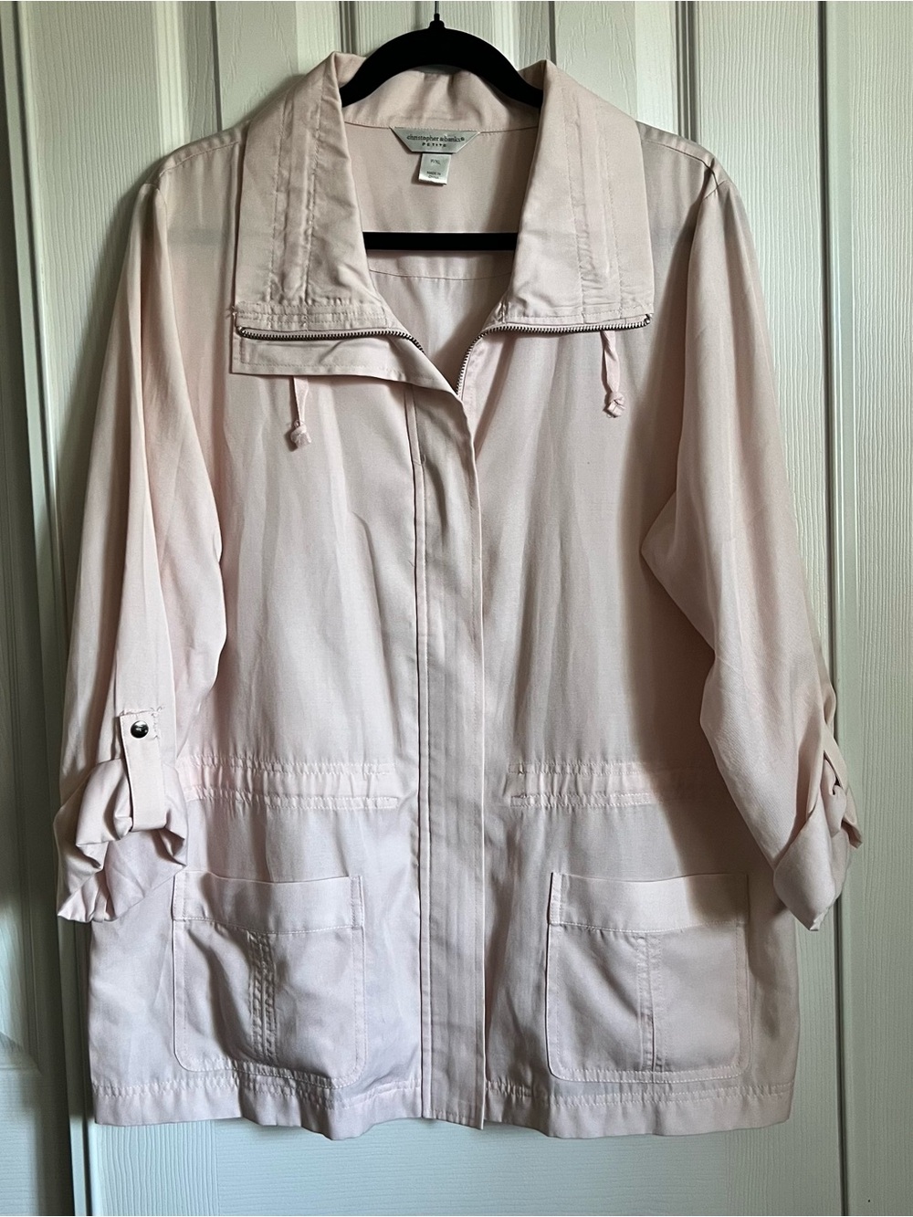 Christopher & Banks Women's Soft Pink Utility Jacket Size XL/ P